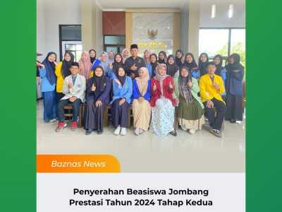 25 Mahasiswa PTS Terima Beasiswa dari BAZNAS Jombang Tahap II