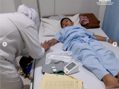 David, Penerima Manfaat Program Baznas Jombang Jalani Operasi katarak
