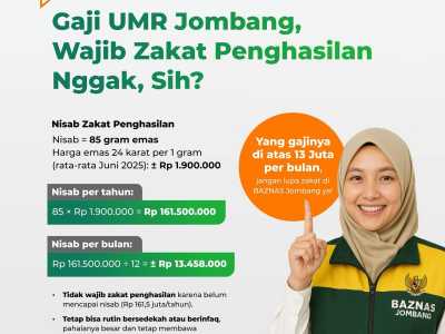 Gaji UMR Jombang, Wajib Zakat Penghasilan Nggak, Sih?