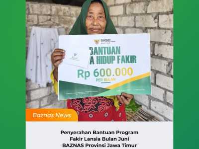 Program Fakir Lansia: Baznas Jombang Salurkan Bantuan Tunai Seumur Hidup Rp600.000 per Bulan