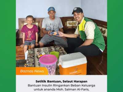 BAZNAS Jombang Ulurkan Bantuan Insulin untuk Pejuang Diabetes Cilik