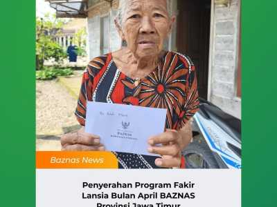 Bahagiakan Usia Senja, Baznas Jombang Salurkan Bantuan Rutin untuk Fakir Lansia